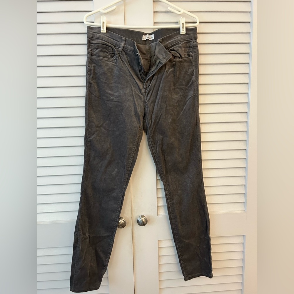 Thin corduroy grey skinny pants